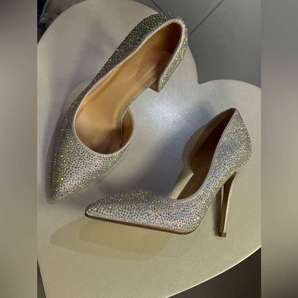 Elegant Silver Stiletto Heels